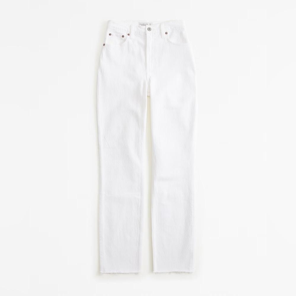 Curve Love Ultra High Rise 90s Straight Jean - White